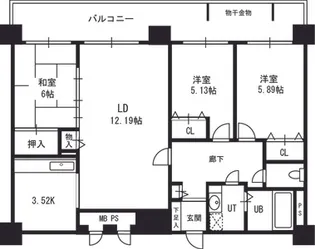ソレイユ発寒【00505号室】の間取り