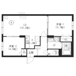 コンチェルト桑園【3階】の間取り