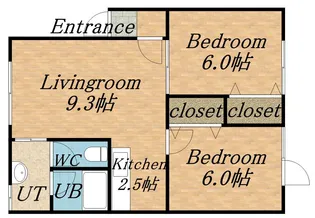 リブ3・2【202号室】の間取り