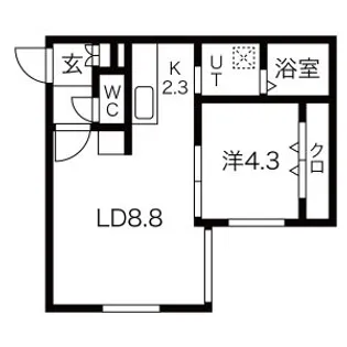 1Rの間取り画像
