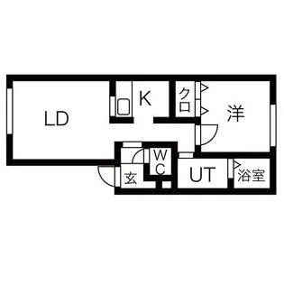 ルミエールキジヤ宮の森【102号室】の間取り