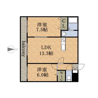 ラ・フェスタ発寒中央A【1階】の間取り
