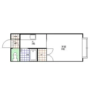 パステル八軒A【00203号室】の間取り