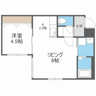 プレシェルト札幌苗穂【203号室】の間取り