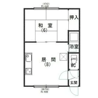 コーポ米沢【201号室】の間取り