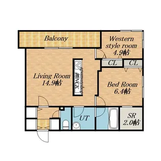 エフュート北3条【3階】の間取り