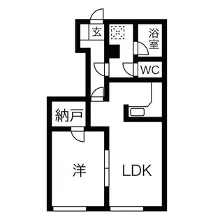 ウエストエイト【202号室】の間取り
