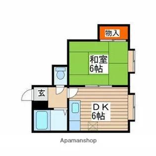 セピア八軒A【100号室】の間取り