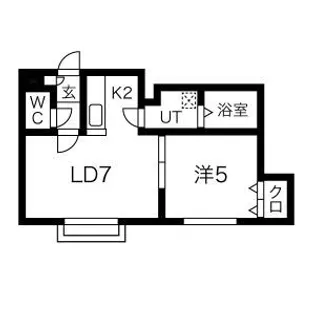 シンセリティ八軒【103号室】の間取り