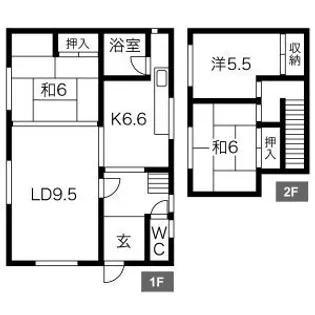 北海道札幌市北区屯田二条3丁目【一戸建】の間取り