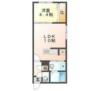 アルファ山の手南【1階】の間取り