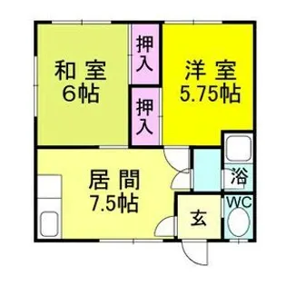 ファイブスターハイツ56【201号室】の間取り
