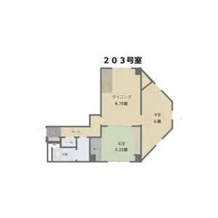 野々村ビル【203号室】の間取り