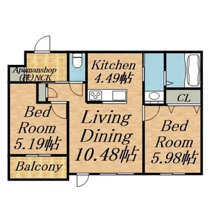 PORTEーBONHEUR【5階】の間取り