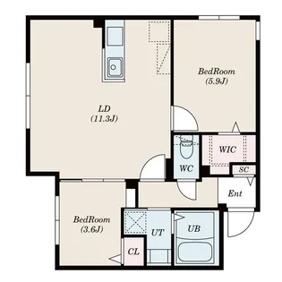 ALIVIS琴似【1階】の間取り