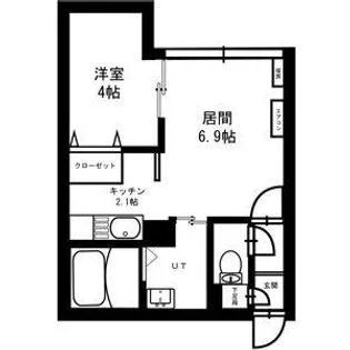 HARNESS宮の沢(ハーネスミヤノサワ)【2階】の間取り