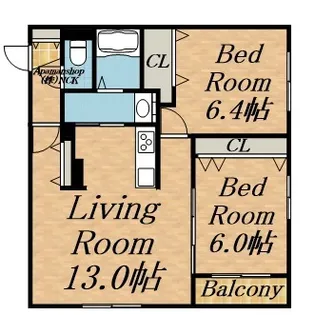 プラムクリークR【4階】の間取り