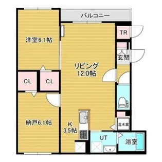 アビタクレール【3階】の間取り