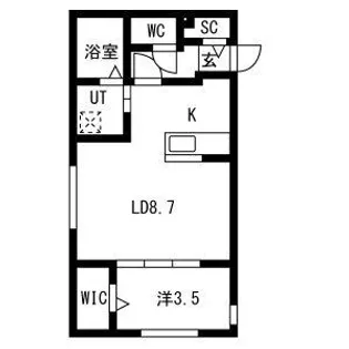 VICTOIRE麻生(ヴィクトワール麻生)【1階】の間取り