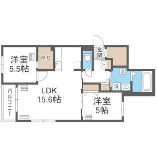 エフュート北円山【4階】の間取り