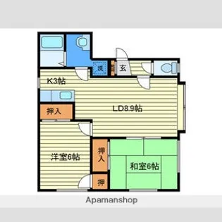 ハイフィールド【2階】の間取り