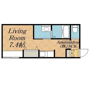 AQUA BLUE【406号室】の間取り