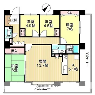ヴェルドミール桑園壱番館【301号室】の間取り
