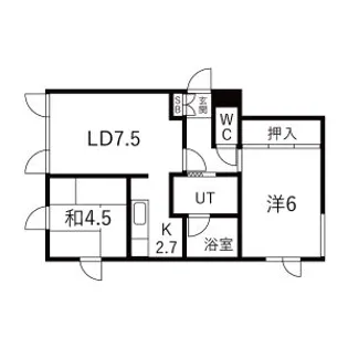 グリーンハウスN【105号室】の間取り