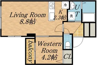 ヴィラアーバーナ桑園【4階】の間取り