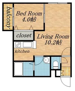 サフィニア七番館【4階】の間取り
