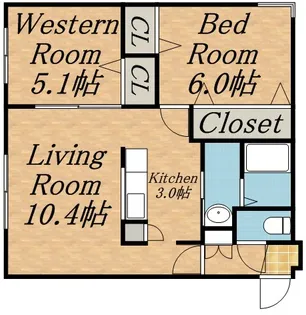 ラ・ヴィクトワール琴似【4階】の間取り