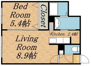 ラ・ヴィクトワール琴似【4階】の間取り