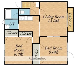 オークヒルズA【2階】の間取り