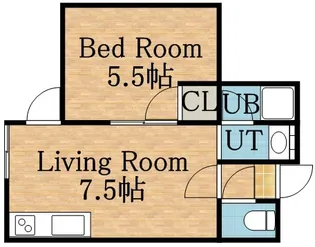 ルナフラッツ【105号室】の間取り