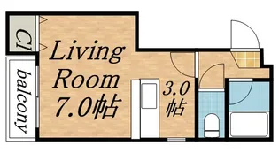 ベルメゾン北22条【4階】の間取り