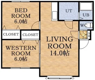 モデュロール西野Ⅰ【302号室】の間取り
