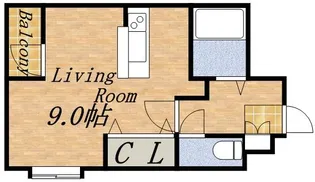 グランドール琴似【302号室】の間取り