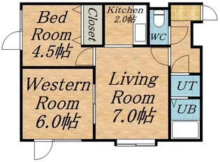 ハッサムアイランド【102号室】の間取り