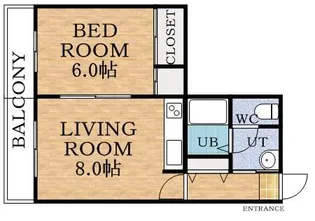 ウエスト24【3階】の間取り