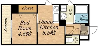 クレール【00406号室】の間取り