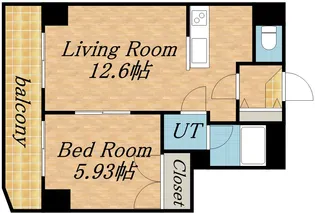 リュミエール北3条【9階】の間取り
