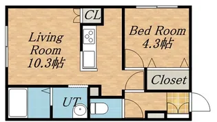 LA MERIDIAN WEST【303号室】の間取り