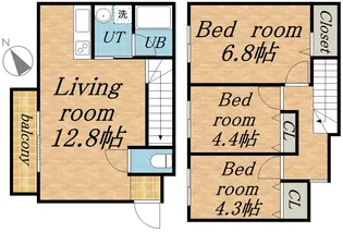 HARVEST707【2201号室】の間取り