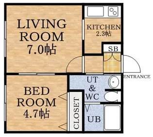 プランドール西町【207号室】の間取り