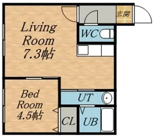 エリア発寒A【101号室】の間取り
