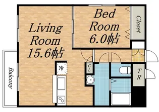 ボランハイツ山の手【4階】の間取り
