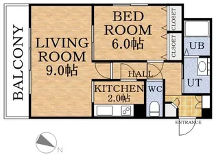 エーデルプラッツ山の手【7階】の間取り