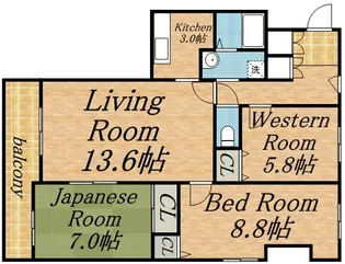セリオ宮の沢【6階】の間取り
