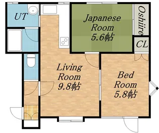 ファミール富丘【201号室】の間取り