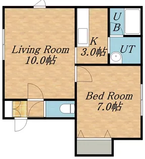 ユニゾン新発寒【00101号室】の間取り